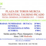 La Junta Local de la AECC venderá entradas para el festejo benéfico de Murcia