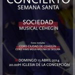 CARTEL CONCIERTO SEMANA SANTA SOCIEDAD MUSICAL Y CORO CIUDAD DE CEHEGÍN